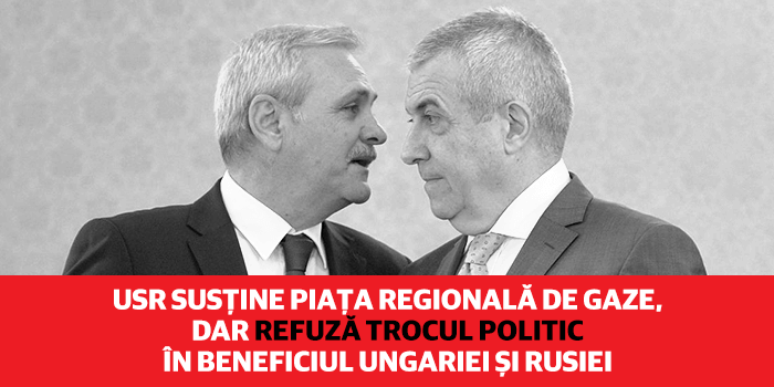 USR susține piața regională de gaze, dar refuză trocul politic în beneficiul Ungariei și Rusiei