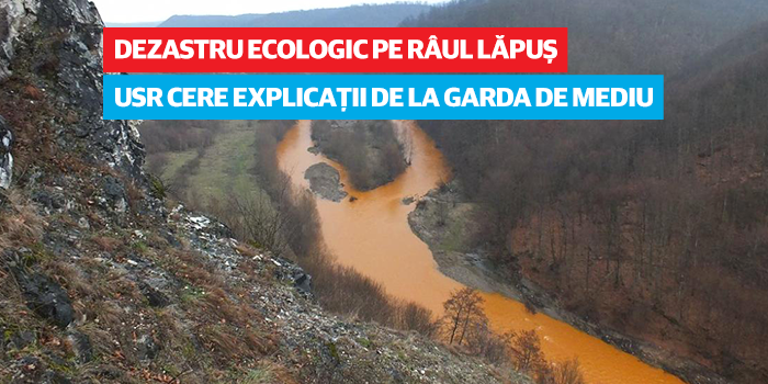 Parlamentarii USR cer explicații cu privire la dezastrul ecologic de pe râul Lăpuș
