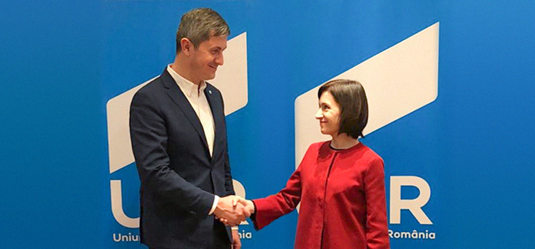 Președintele USR Dan Barna, întâlnire cu Maia Sandu, unul din liderii opoziției de la Chișinău